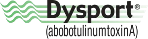 Dysport logo with a stylized, wavy green design on the left and the word "Dysport" in black text.