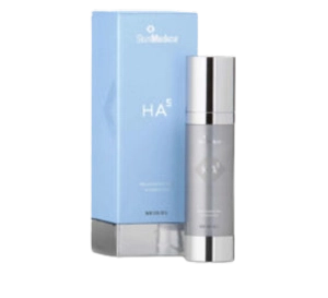 Blue box and silver bottle of HA5 Rejuvenating Hydrator skincare product.