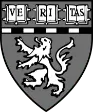 A grayscale shield with a lion and the word "VERITAS" at the top.